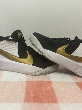 Nike Black and Gold Low-Top Sneakers